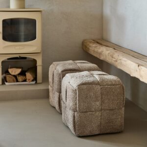 Puf - Qbic Stool 40x45 Soft Walnut BESTILLINGSVARER