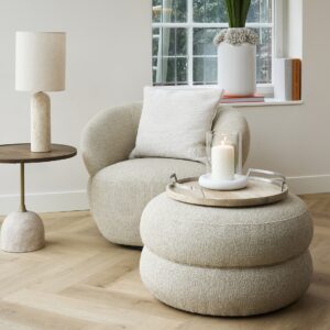 Puf -  San Remo Stool D70 Natural Grey BESTILLINGSVARER