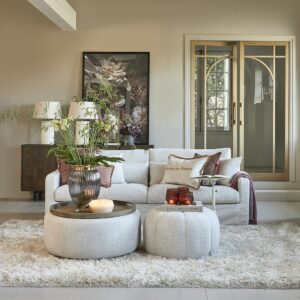 Puf - Falcone Stool Antique White BESTILLINGSVARER