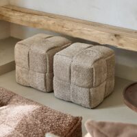 Puf - Qbic Stool 40x45 Soft Walnut BESTILLINGSVARER