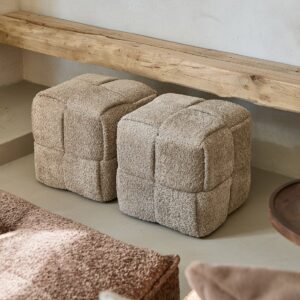 Puf - Qbic Stool 40x45 Soft Walnut BESTILLINGSVARER