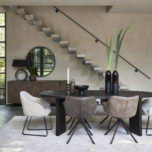 Spisebordsstol – Carnaby Dining Armchair, Pellini læder Coffee – Bestillingsvare