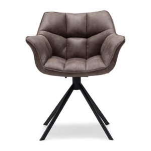 Spisebordsstol – Carnaby Dining Armchair, Pellini læder Coffee – Bestillingsvare