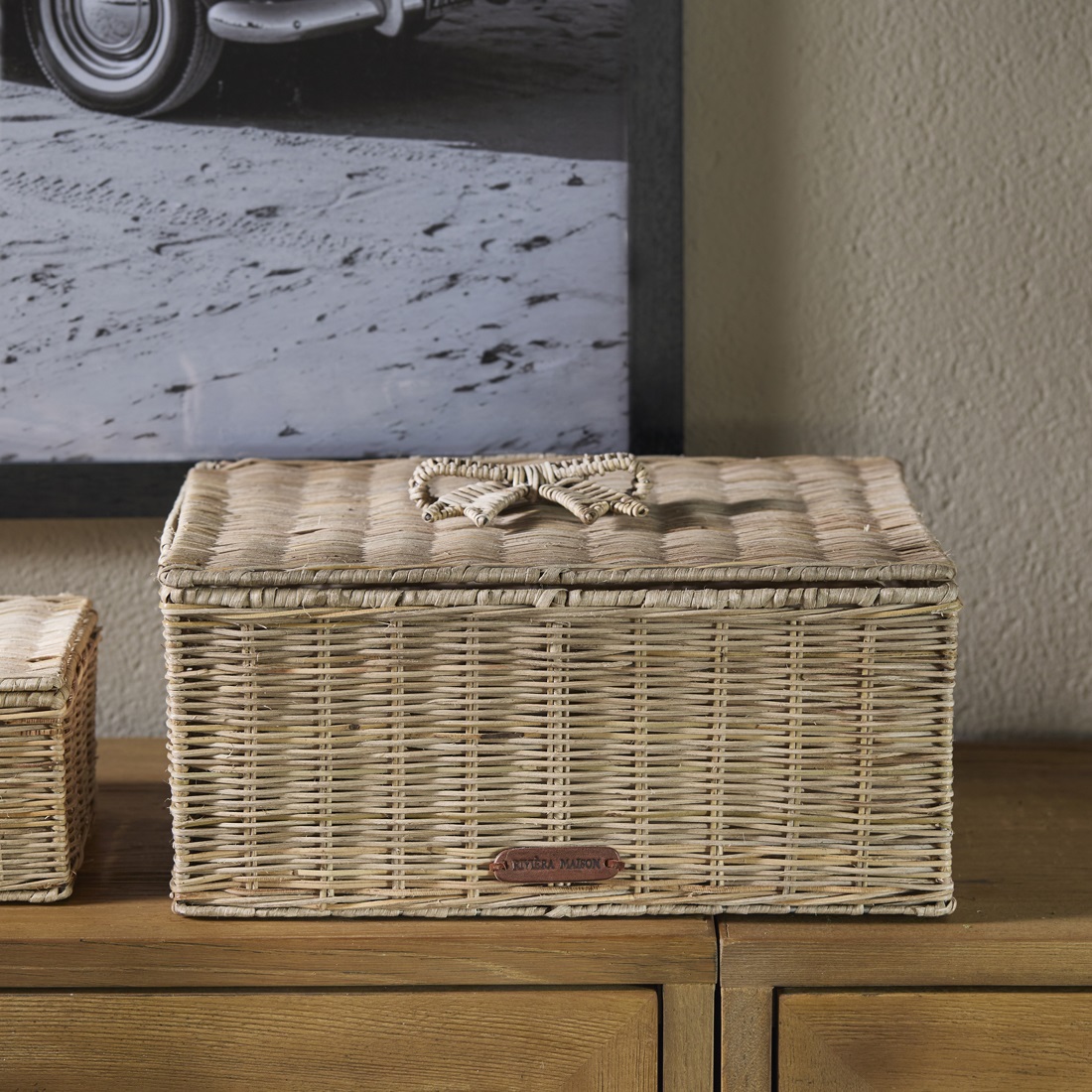 Rattan kurv - Rustic Rattan Bow Storage Box L Rattan kurv - Rustic Rattan Bow Storage Box L