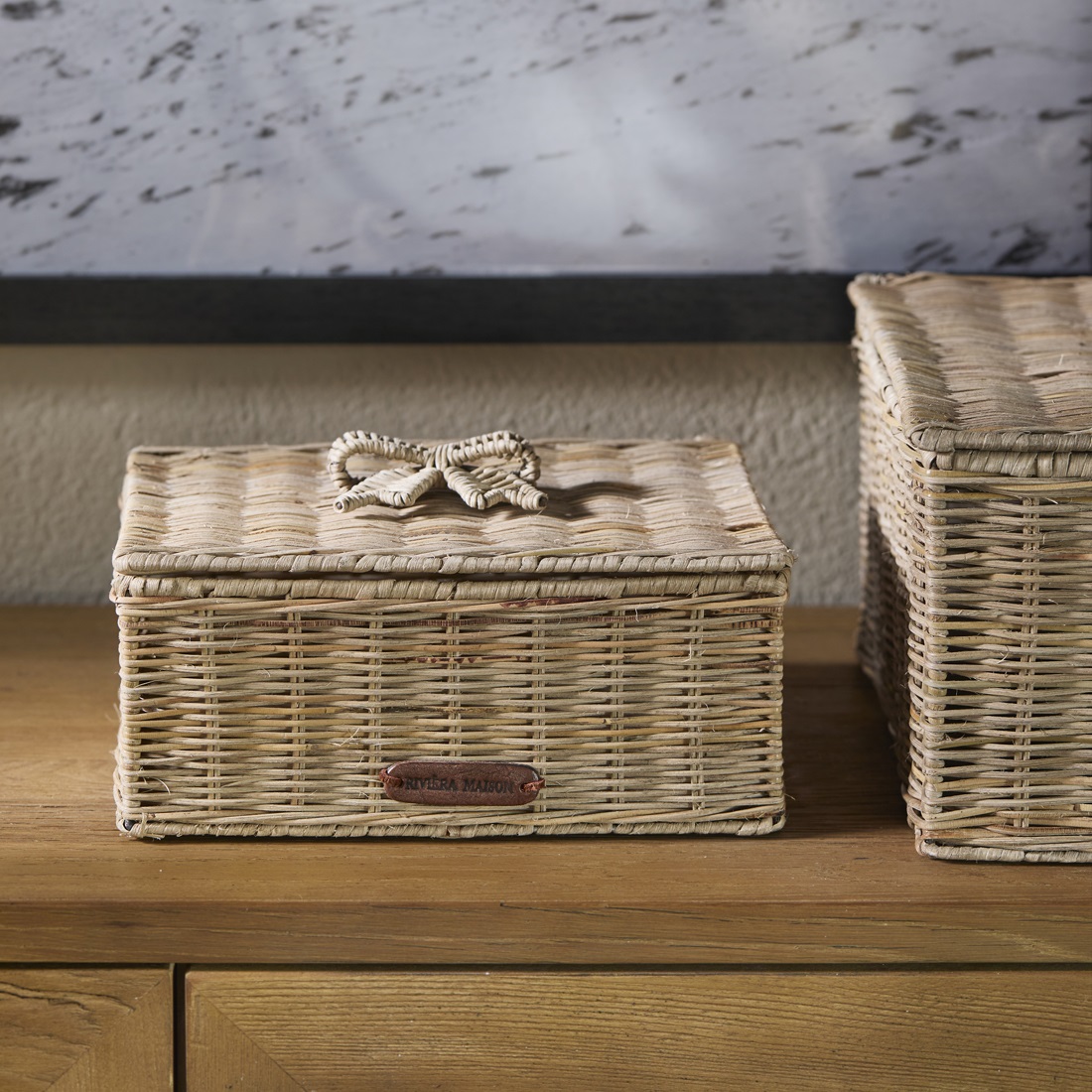 Rattan kurv - Rustic Rattan Bow Storage Box M Rattan kurv - Rustic Rattan Bow Storage Box M