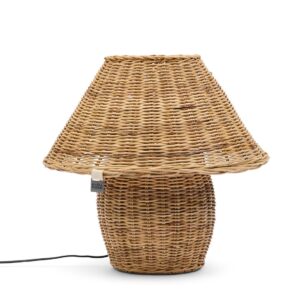 Rattan lampe - Rustic Rattan Ames Table Lamp