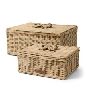 Rattan kurv - Rustic Rattan Bow Storage Box L