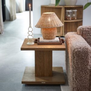 Rattan lampe - Rustic Rattan Ames Table Lamp
